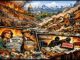 Comic-style scene of burned hills, flood damage, and Colorado officials facing a federal denial notice