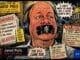 Comic illustration of Jared Polis with tape over his mouth on a Zoom screen at the Colorado Capitol